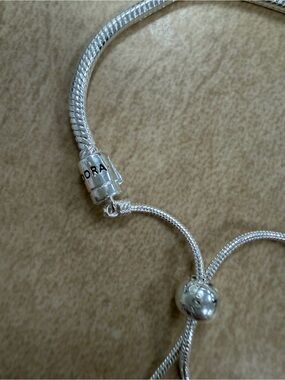 Pandora Silver Sliding Snake Chain Bracelet with Branded Clasp new no box